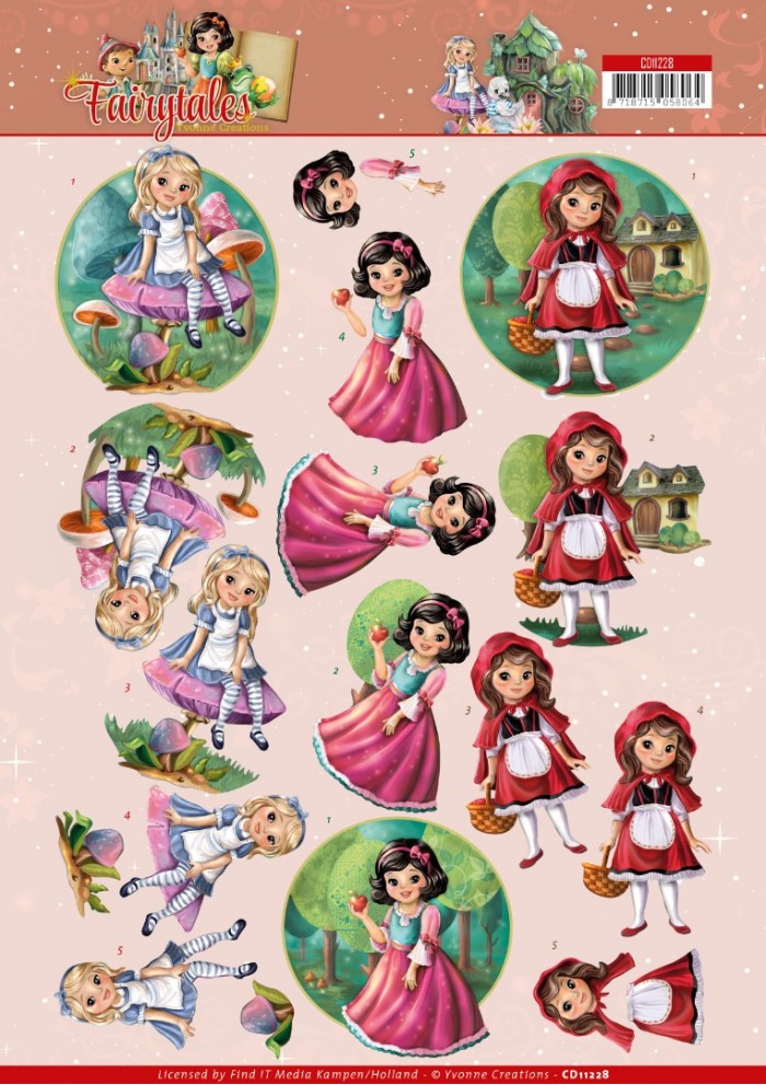 3D Cutting Sheet - Yvonne Creations - Fairytale Princesses