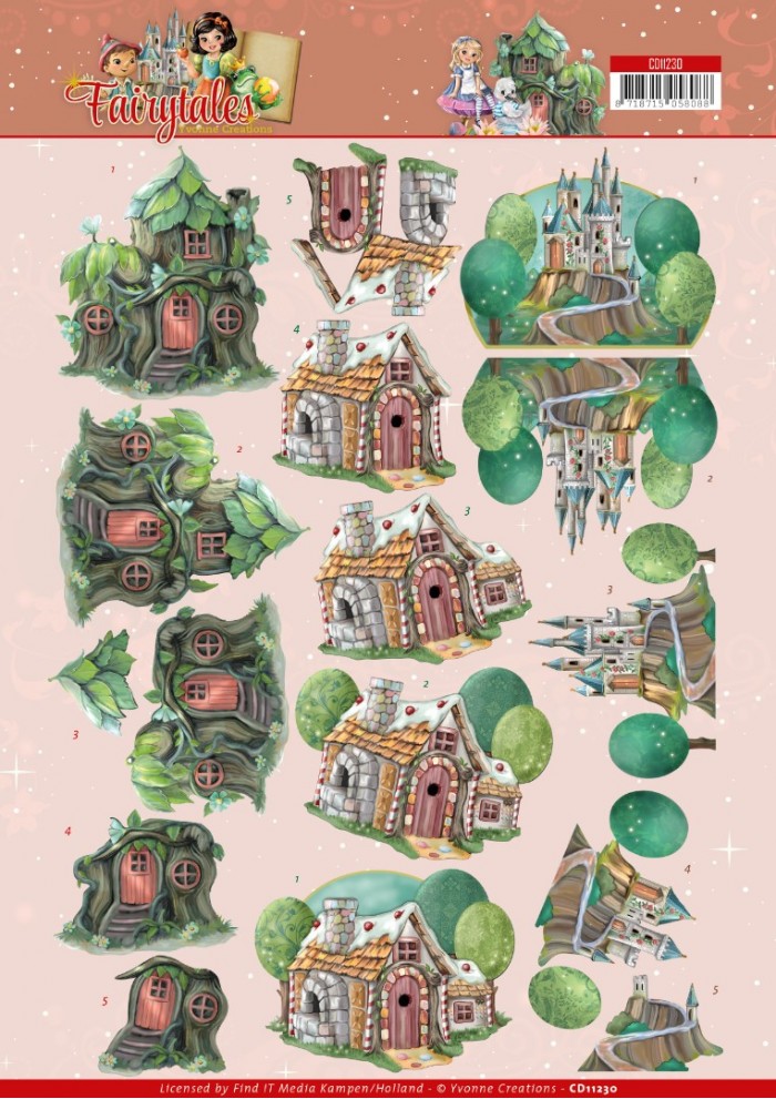 3D Cutting Sheet - Yvonne Creations - Fairytale Houses