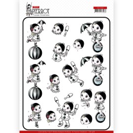 At the Circus Petit Pierrot 3D Cutting Sheet by Yvonne Creations