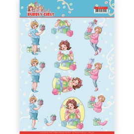 Decorating Bubby Girls Party 3D Cutting Sheet by Yvonne Creations
