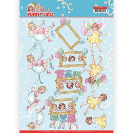 Let's Have Fun Bubby Girls Party 3D Cutting Sheet by Yvonne Creations