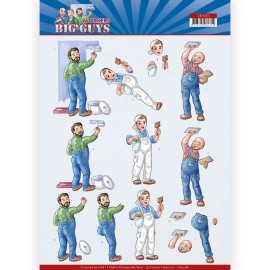 Handyman - Workers - Big Guys - 3D Cutting Sheet by Yvonne Creations