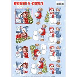 Christmas Bubbly Girls - 3D Cutting Sheet by Yvonne Creations