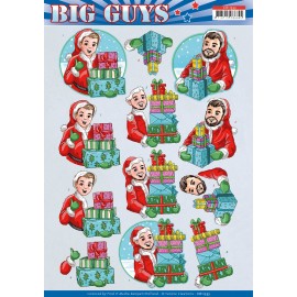 Big Guys Christmas 3D Cutting Sheet by Yvonne Creations