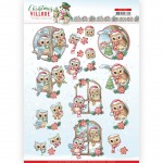 Christmas Owls Christmas Village 3D Cutting Sheet by Yvonne Creations