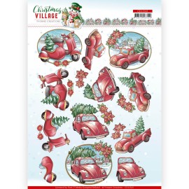 Christmas Transportation Christmas Village 3D Cutting Sheet by Yvonne Creations