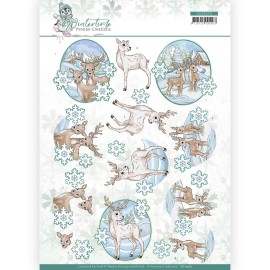 Deer - Wintertime 3D Cutting Sheet by Yvonne Creations