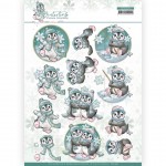 Penguin - Wintertime 3D Cutting Sheet by Yvonne Creations