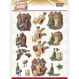 Whiskey Good Old Days 3D Cutting Sheet by Yvonne Creations