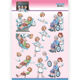 Nurse -  Bubbly Girls Professions 3D Cutting Sheet - Yvonne Creations