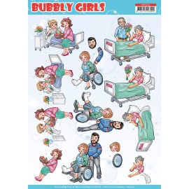 3D Cutting Sheet - Yvonne Creations - Bubbly Girls - Get Well