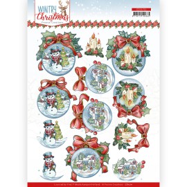 3D Cutting Sheet - Yvonne Creations - Wintry Christmas - Christmas Baubles
