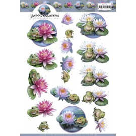 3D Cutting Sheets - Yvonne Creations - Frog and Water Lily