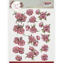 3D Cutting Sheet - Yvonne Creations - Graceful Flowers - Pink Roses