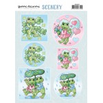 Happy Frogs - Push Out Scenery by Yvonne Creations