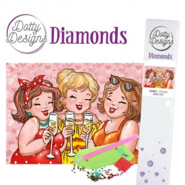 Proost Bubbly Girls van Yvonne Creations voor Dotty Designs Diamonds