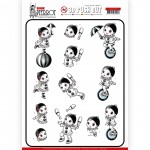 At the Circus Petit Pierrot 3D Push-Out Sheet by Yvonne Creations
