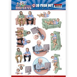 Gaming - Workers - Big Guys 3D-Push-Out Sheet by Yvonne Creations