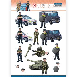 Police - Big Guys Professions- 3D Push Out