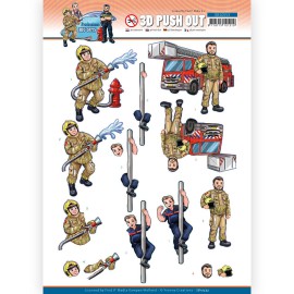 Fire department - Big Guys Professions- 3D Push Out