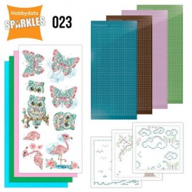 Nr. 23 Sparkles - Floral Pink van Yvonne Creations / Card Deco Color 