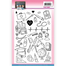 Clear Stamps - Bubbly Girls Professions - Yvonne Creations