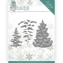 Pine Tree Wintertime Cutting Dies by Yvonne Creations