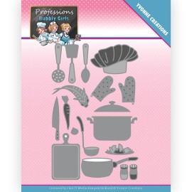 Kitchen Staff - Professions Bubbly Girls - Cutting Dies -Yvonne Creations