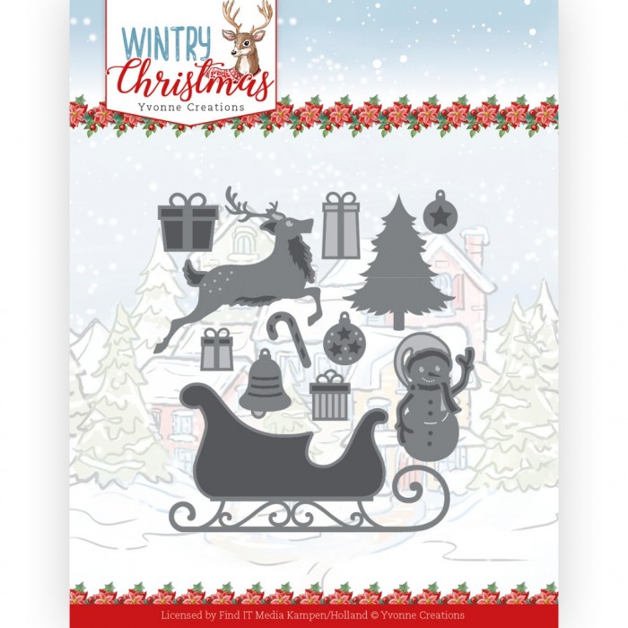 Dies - Yvonne Creations - Wintry Christmas - Ho, ho, ho snowman