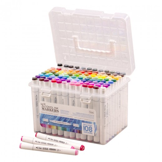 Twin Tip Alcohol Ink Marker Case (Includes 108 Colours) (COAPC2) 