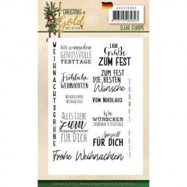 Duitse tekst Clear Stamps - Christmas in Gold van Amy Design
