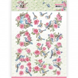 Birds and Roses - Spring is Here 3D-Knipvel Amy Design