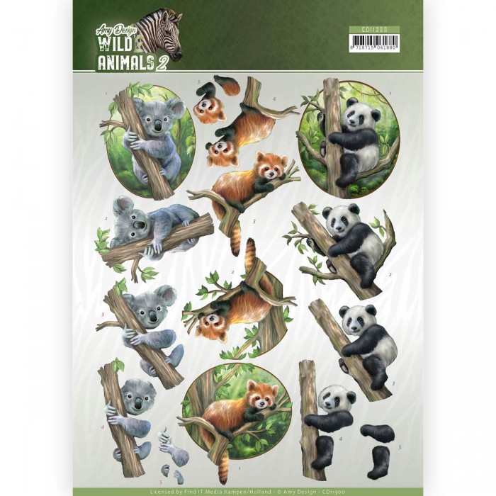 3D Knipvel - Amy Design - Wild Animals - Bears