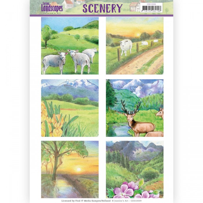 Topper Spring Landscapes 2 - Scenery Push Out Jeanine’s Art