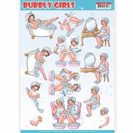 3D Knipvel - Yvonne Creations- Bubbly Girls - Bubbly Bath