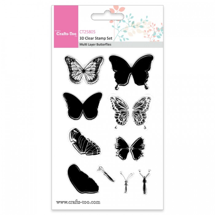 Multi Layer Butterflies - Crafts Too - 3D Clear Stamp