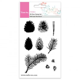 Multi Layer Pine Branch - Crafts Too - 3D Clear Stamp