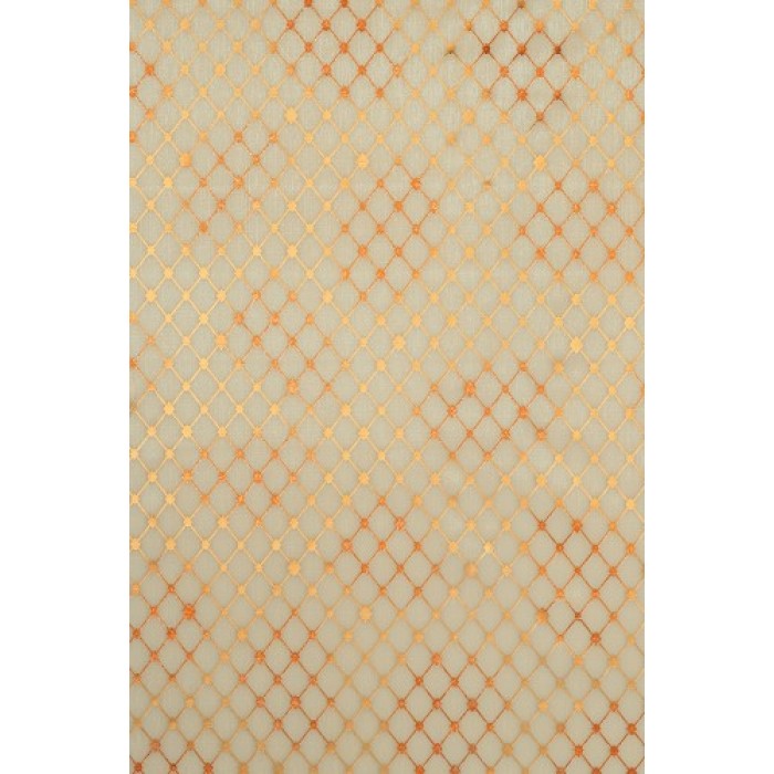CREApop® Decostof  29cm/15m  Organzastof-Ruit  goud-koper 