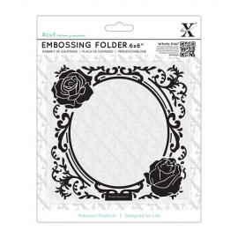 6 x 6'' Embossing Folder - Rose Frame