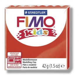 Fimo kids boetseerklei 42 g rood
