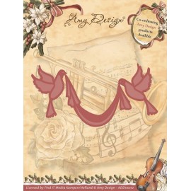 Die - Amy Design - Vintage Christmas Collection Die - Doves with Sash