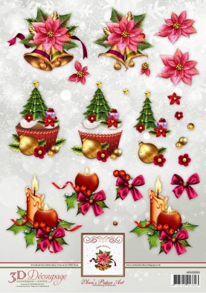 Christmas Cupcake 3D-Knipvel Ann's Paper Art