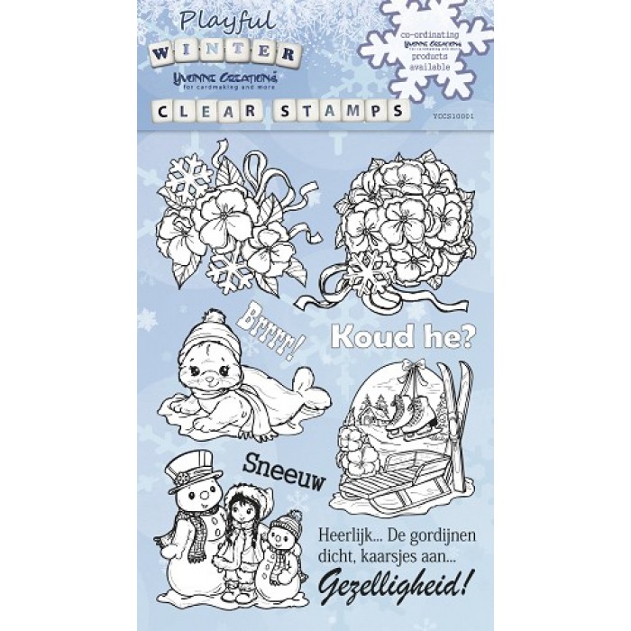 Playfull Winter - Clear Stamp - Yvonne Creations 