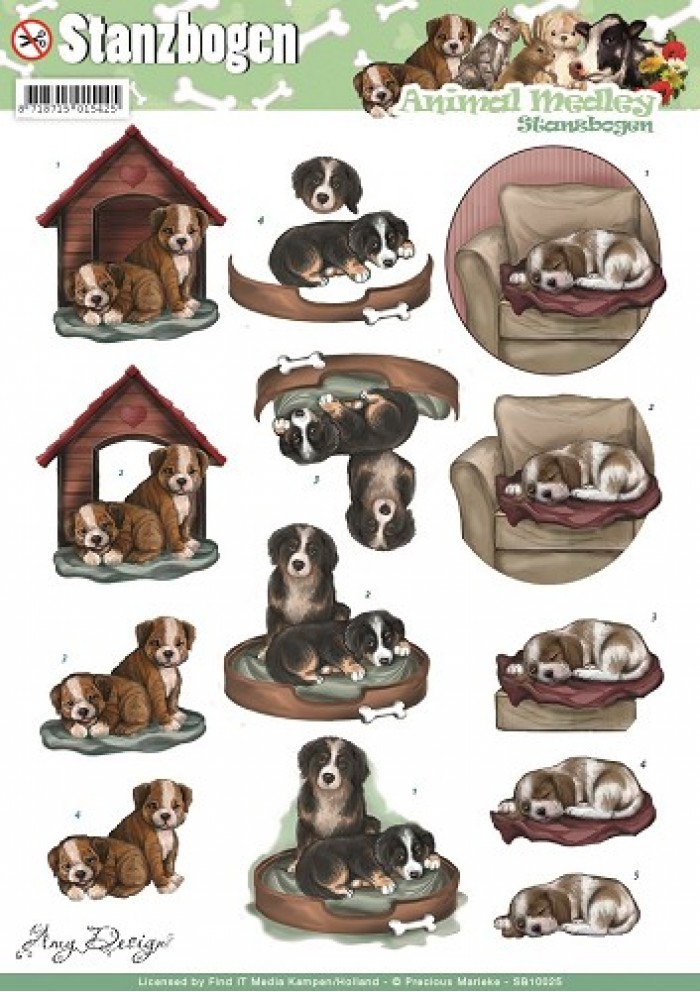 Dogs - Animal Medley 3D-Push-Out Amy Design