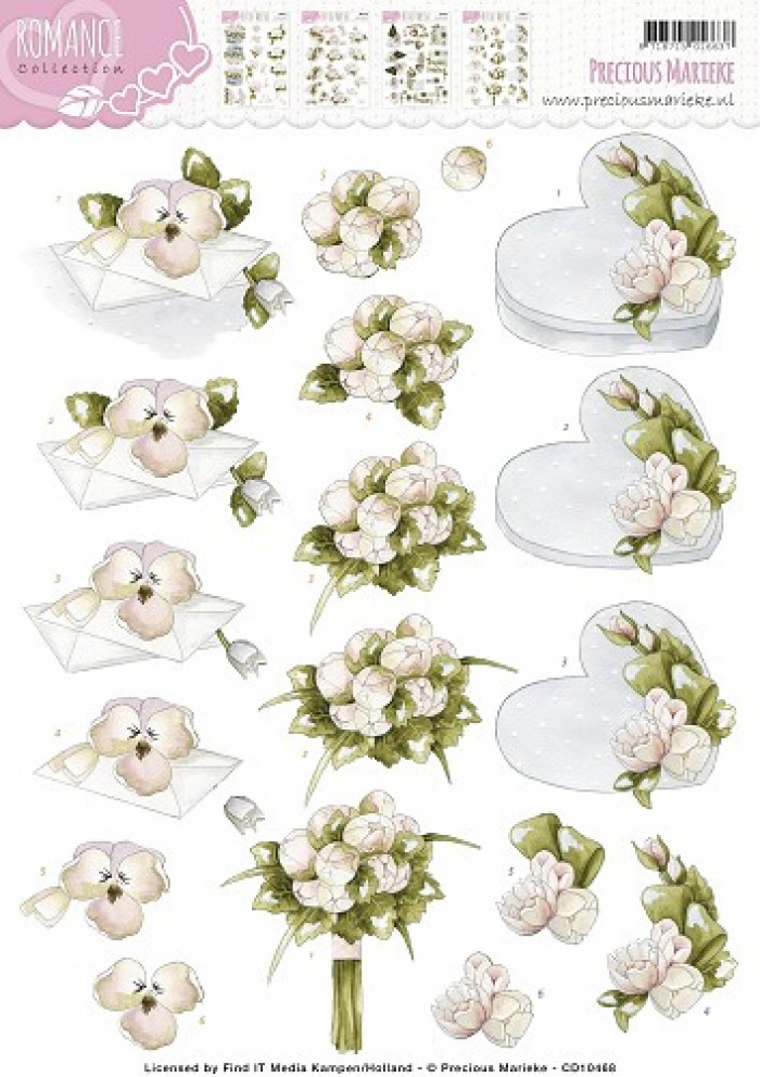 3D Knipvel -  Precious Marieke - Romance - Flowery gift