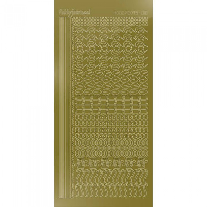Hobbydots sticker - Mirror Gold