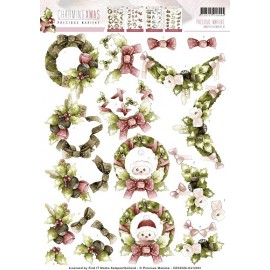 Nr. 5 Wreaths Charming Xmas 3D-Knipvel Precious Marieke