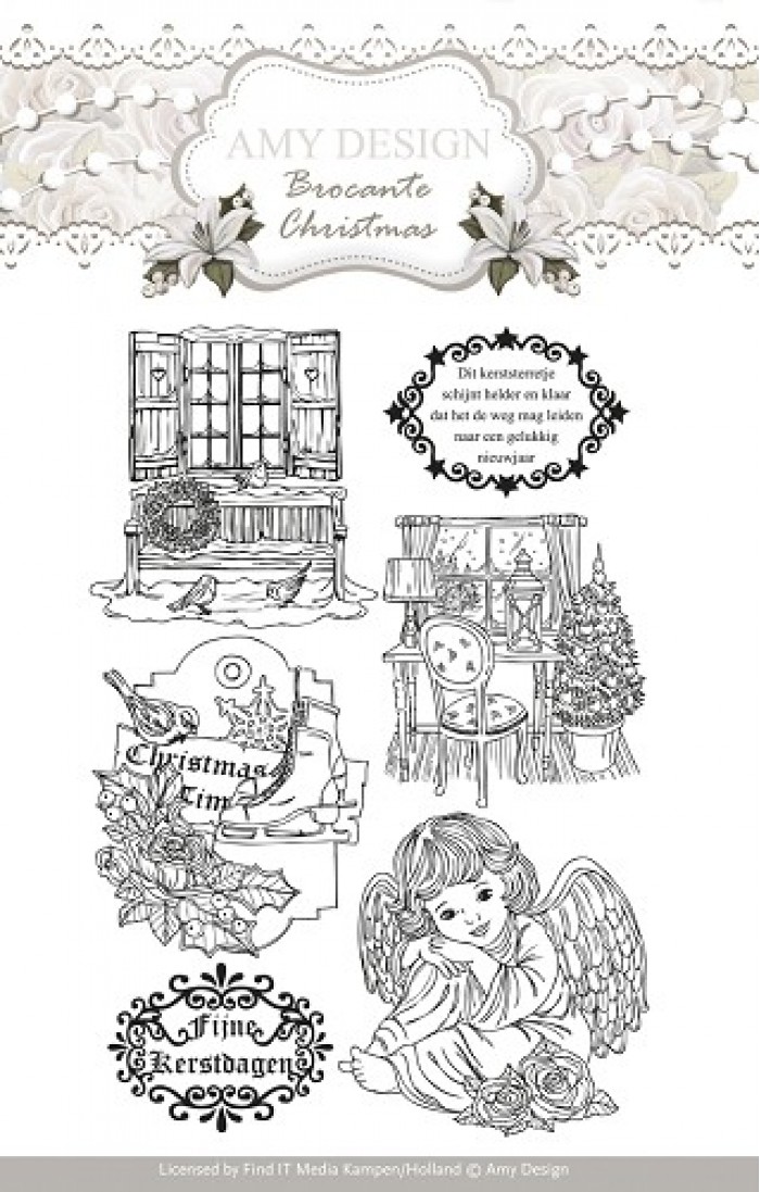 Brocante Christmas - Clear Stamp - Amy Design