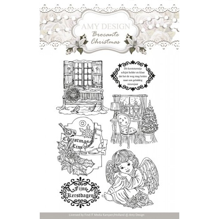 Brocante Christmas - Clear Stamp - Amy Design 