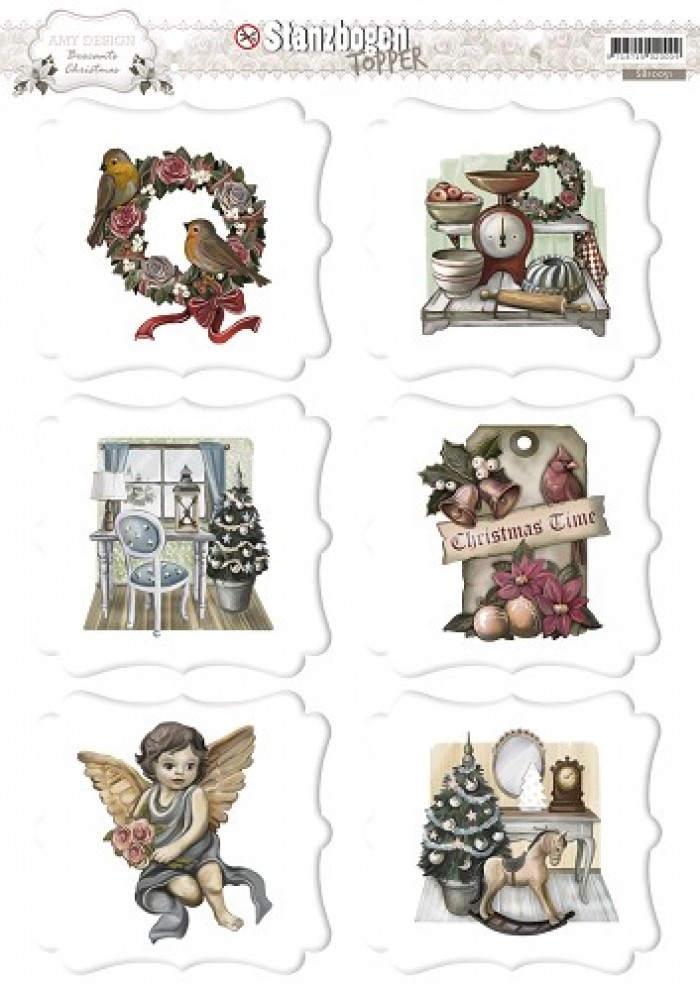 Topper Brocante Christmas 3D-Push-Out Amy Design